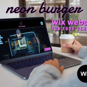 Wix Website Template - Food Truck Bar Restaurant Market Vendor - Modern Dark Night - Webpage Design - Website Portfolio - Wildflower Digital