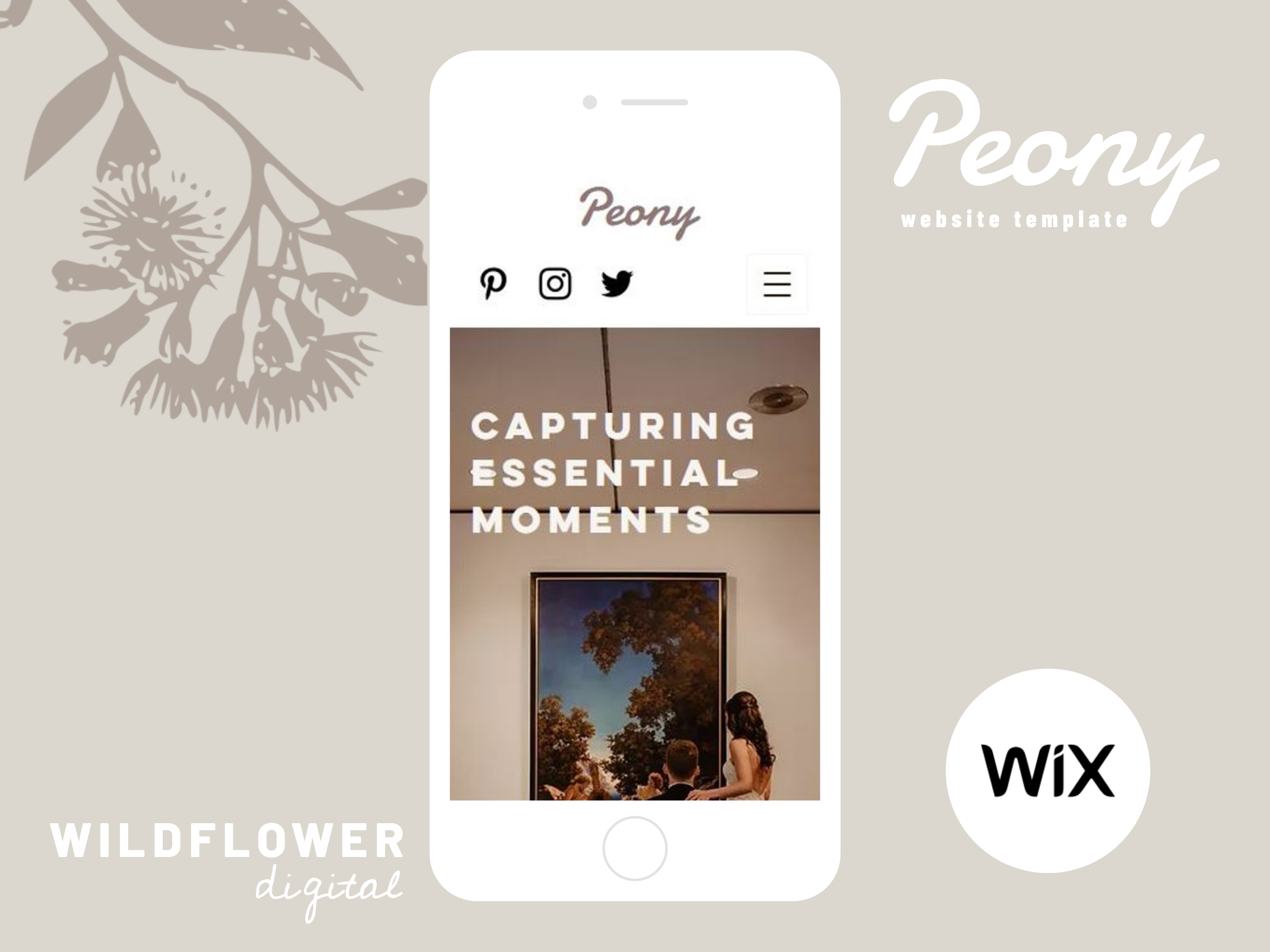 Wix Website Template - Photographer Weddings Portraits - Modern Neutral ...